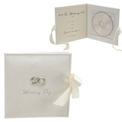 Hochzeit CD / DVD Halter mit Metall Ring Icons
