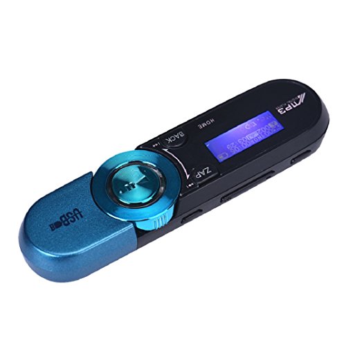 Amison besondere tragbar USB LCD Bildschirm 16 GB Unterstützung Blitz TF Player MP3 Musik FM Radio (blau)