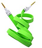 Neue Qualität Grün 3.5mm Stereo Stecker auf Stecker AUX Wohnung Kein Tangle Noodle Kabelkabel für Apple Ipad iPad4 Air Ipad mini iPhone 6.6 +, 5/5 s, 5C Ipod Samsung S5, S4, S3, Alle Genreations Mp3 Mp4 Player Sony Creative Samsung, HTC, Motorla, Alle Laptop PC und ard 3.5mm Klinkenstecker