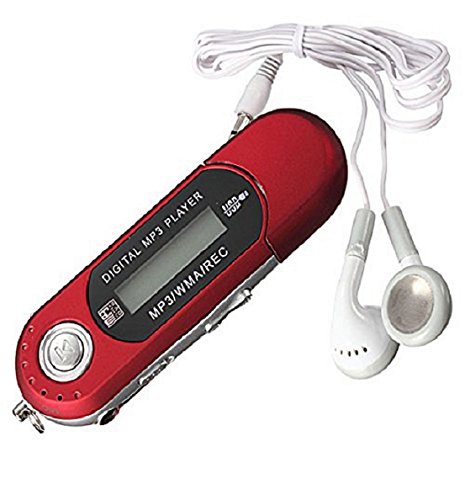 Yistu 8GB USB 2.0 Flash Laufwerk LCD Mini MP3 Musik-Player w / FM Radio Diktiergerät,rot