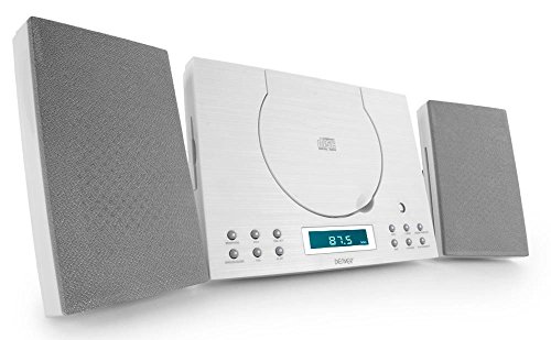 Denver  MC-5010 Musik-Center (CD-R/RW, AUX-In, Wandhalterung, Weckerradio) weiß