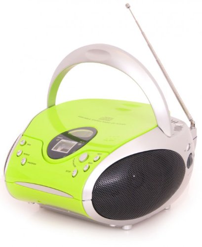 Lenco SCD-24 Stereo UKW-Radio mit CD-Player und Teleskopantenne green