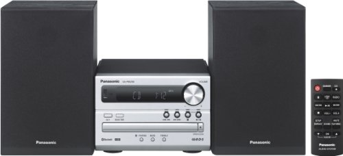 Panasonic Micro HiFi System SC-PM250EG-S (20 Watt RMS, CD, Radio UKW, Bluetooth) silber