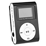 Mini-Metall-MP3 Mikro-Sd TF USB-Unterstützung für den Sport zu 16GB Karte Media Player Musik Zufalls up & Laufen (NO SD-Karte) (schwarz)