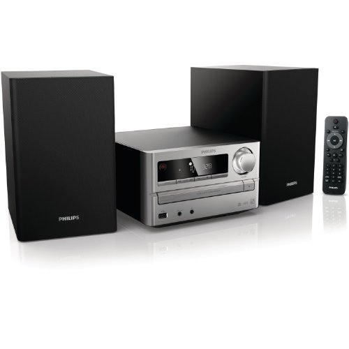 Philips MCM2000/12 Kompaktanlage (CD/MP3/WMA-Player, 20 Watt, USB) silber