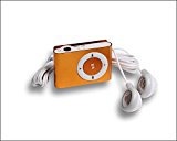 Mini MP3-Player inklusive Clip und Kopfhörer, Aluminium Gehäuse / Farbe: orange