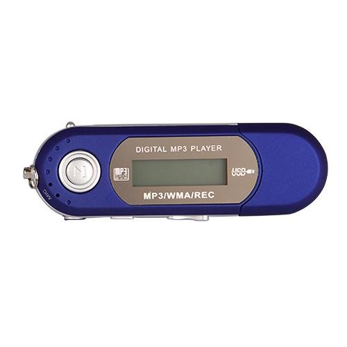 TOOGOO (R) 8GB LCD Mini MP3 WMA Player FM Radio USB Flash Laufwerk - Blau
