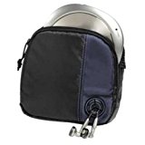 Hama CD-Player-Tasche für Discman und 3 CDs (mit Kabelausgang und Gürtelschlaufe) schwarz/blau