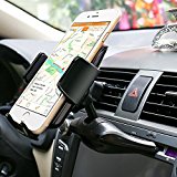 Auto-Halterung, FIDEA® 360-Grad-Drehung Universal-CD Slot Berg Car Mount Air Vent Halter 2-in-1 für iPhone 6S / 6+ 5S, Samsung Galaxy S7 Edge-S6 Edge-Plus-S5 Anmerkung 5 4, LG G5 G4, Google Nexus 5X 6P