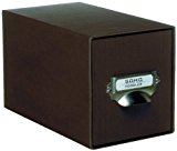 Rössler 1327452870  Aufbewahrungs CD-Schubladenbox, Unifarben espresso