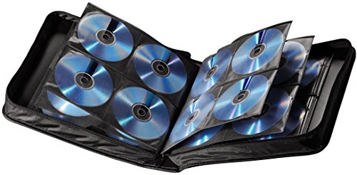 Hama CD Tasche für 160 CDs/DVDs/Blu-rays, Mappe zur Aufbewahrung, schwarz