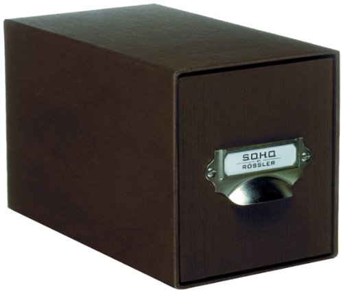 Rössler 1327452870  Aufbewahrungs CD-Schubladenbox, Unifarben espresso