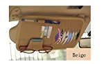 System-S CD / DVD Sonnenblenden-Halterung Auto KFZ CD Halter Organizer Aufbewahrung Tasche in Beige