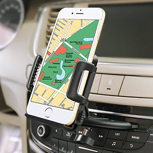 iVoler® Handyhalterung Auto Phone Halter für CD-Schlitz, Universal Handy KFZ Halterung 360 Grad Drehbar Autohalterung für iPhone 7 6S Plus 5S 5C SE, Samsung Galaxy S7 Edge, Huawei P9 Lite, LG, GPS, MP3 und andere Smartphone (50-95 mm breit)