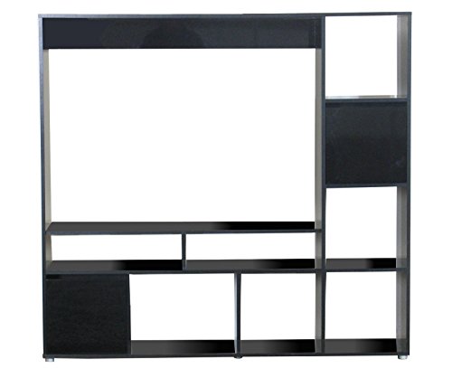 TV Hifi Schrank Casie Möbel Regal Wohnwand Fernseher Wandschrank Schrank schwarz