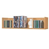 Wandregal Hängeregal Bücherregal CD DVD Regal Rack Badregal in Buche 75 x 18 x 18 cm (Buche)