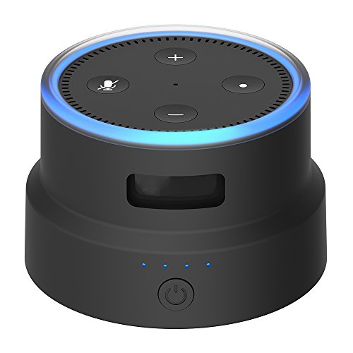 Smatree SmaCup Tragbare Batteriestation für 2. Generation Echo Dot (Schwarz)